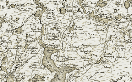 Old map of Hestaford in 1911-1912