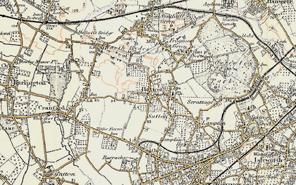 Old map of Heston in 1897-1909