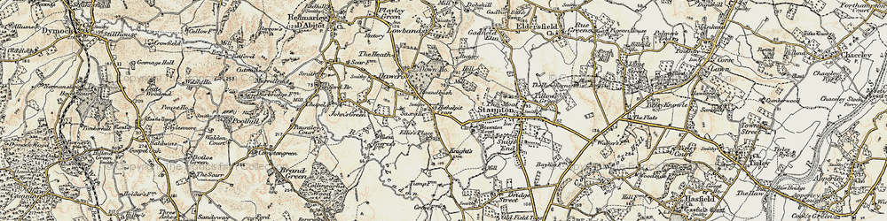 Old map of Hethelpit Cross in 1899-1900