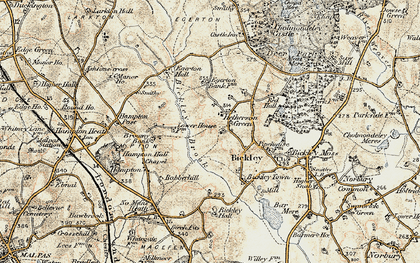 Old map of Bickley Brook in 1902