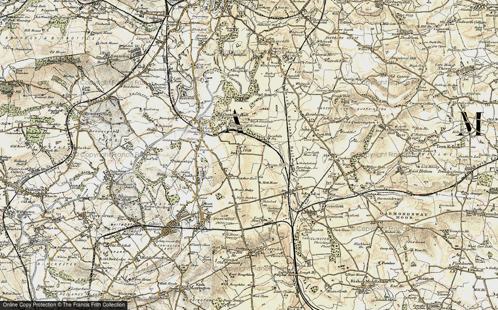 Old Map of Hett, 1901-1904 in 1901-1904