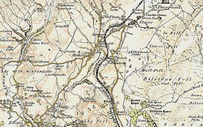 Old map of Willowlands Laithe in 1903-1904