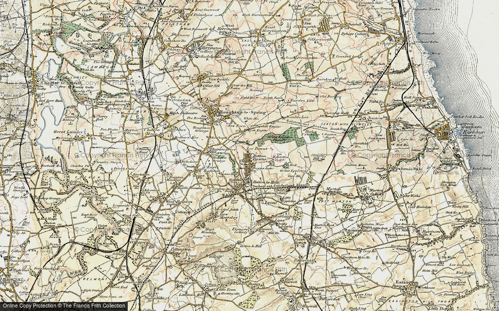 Old Map of Hetton Downs, 1901-1904 in 1901-1904