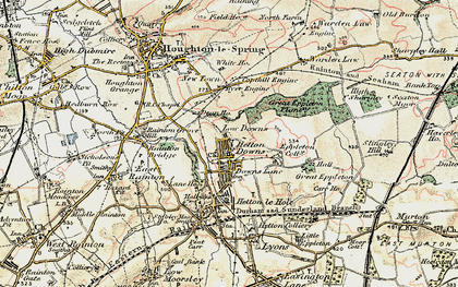Old map of Hetton Downs in 1901-1904