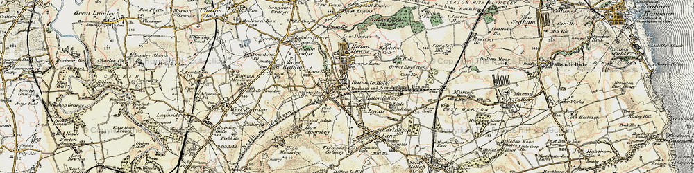 Old map of Hetton-Le-Hole in 1901-1904