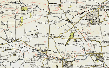 Old map of Heugh in 1901-1903
