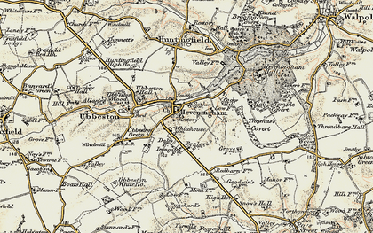 Old map of Heveningham in 1901