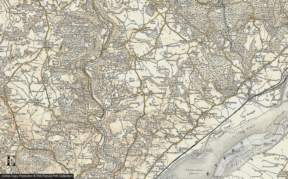 Old Map of Hewelsfield, 1899-1900 in 1899-1900