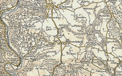 Old map of Hewelsfield in 1899-1900