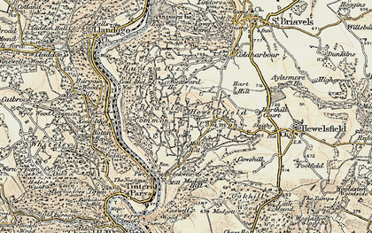 Old map of Hewelsfield Common in 1899-1900
