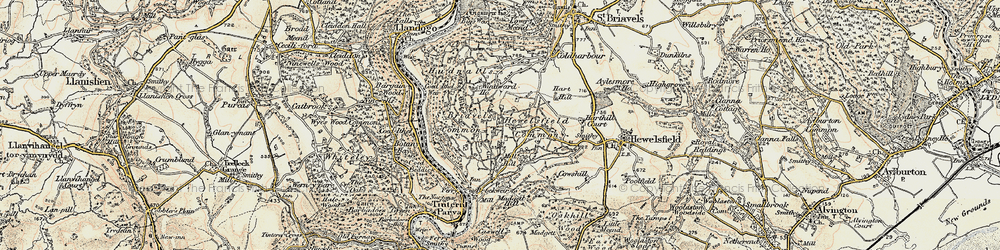Old map of Hewelsfield Common in 1899-1900