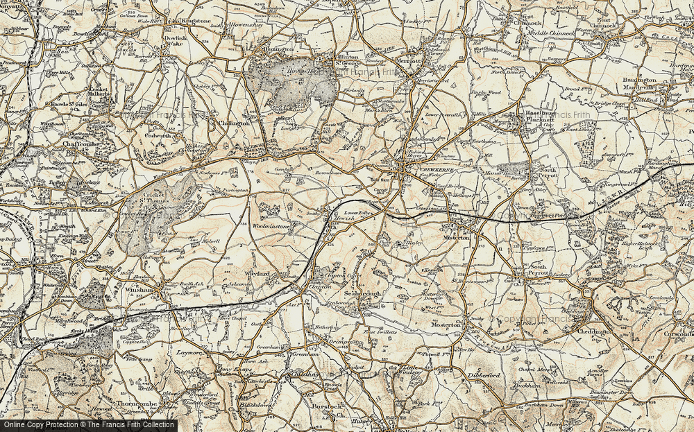 Old Map of Hewish, 1898-1899 in 1898-1899