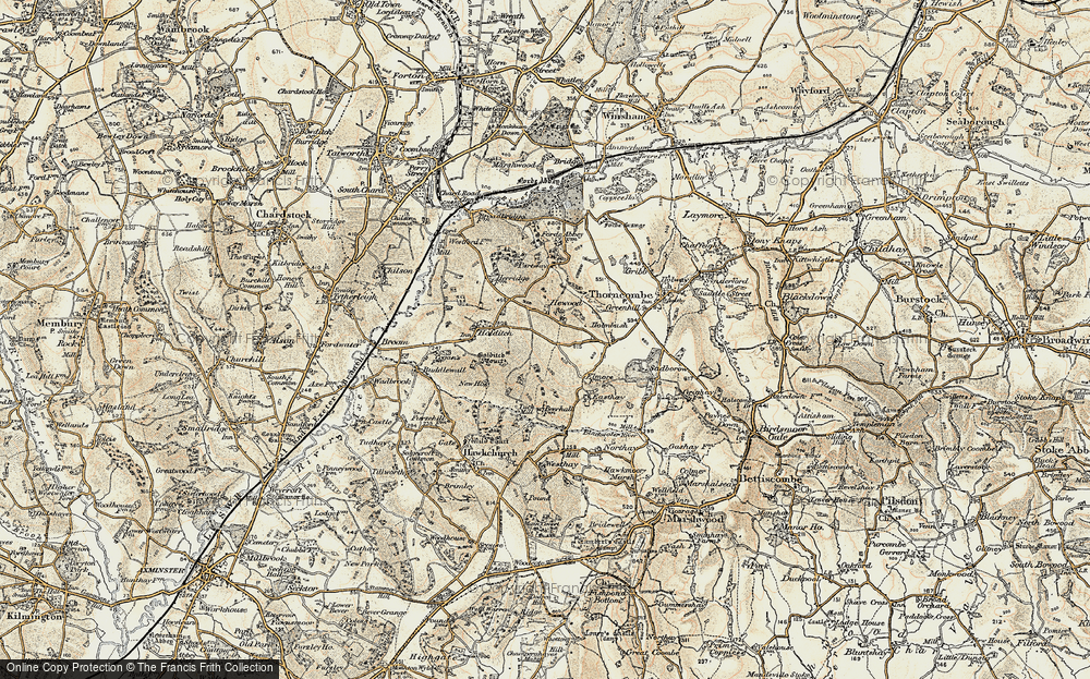 Old Map of Hewood, 1898-1899 in 1898-1899