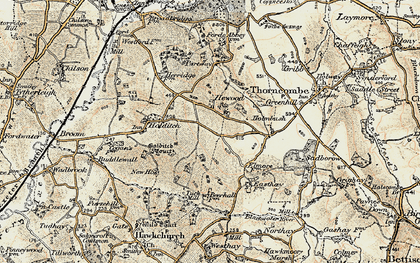 Old map of Hewood in 1898-1899