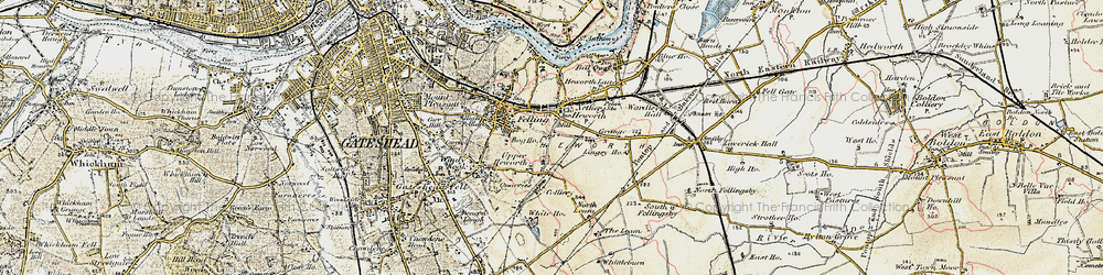 Old map of Heworth in 1901-1904