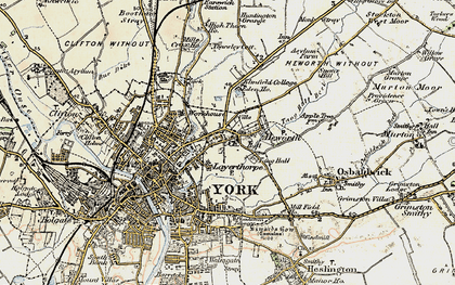 Old map of Heworth in 1903