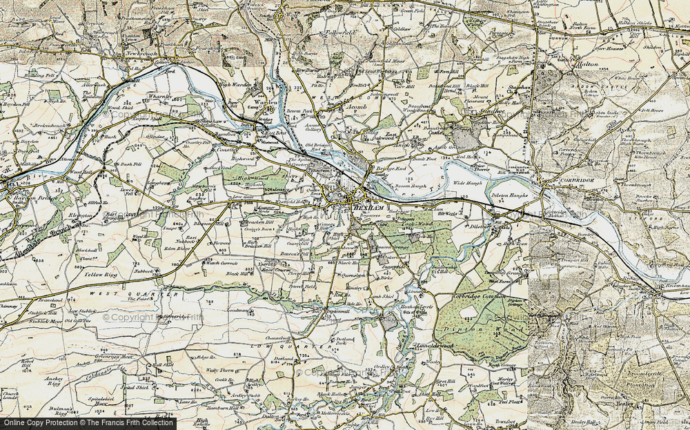 Old Map of Hexham, 1901-1904 in 1901-1904