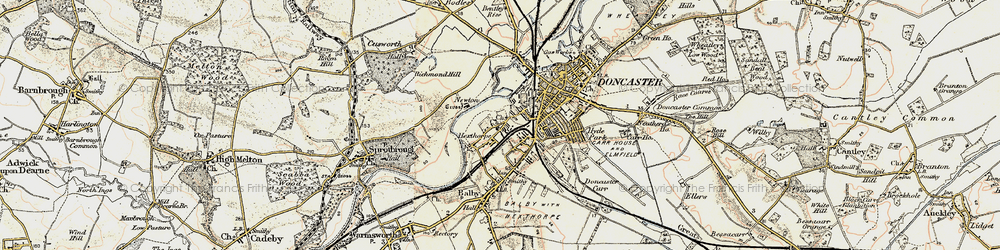 Old map of Hexthorpe in 1903