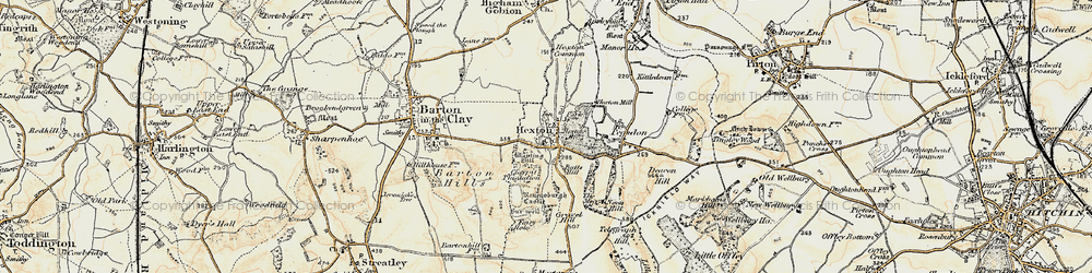 Old map of Barton Hills in 1898-1899