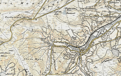 Old map of Buckstones Moss in 1903
