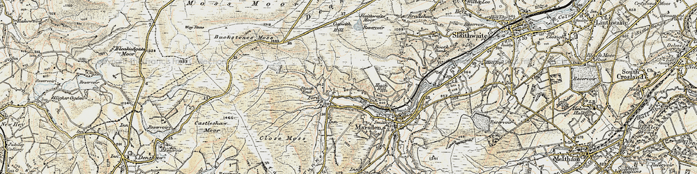 Old map of Buckstones Ho in 1903