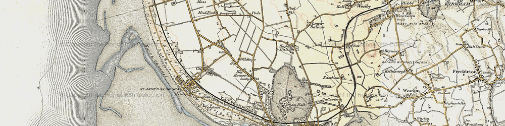 Old map of Hey Houses in 1903