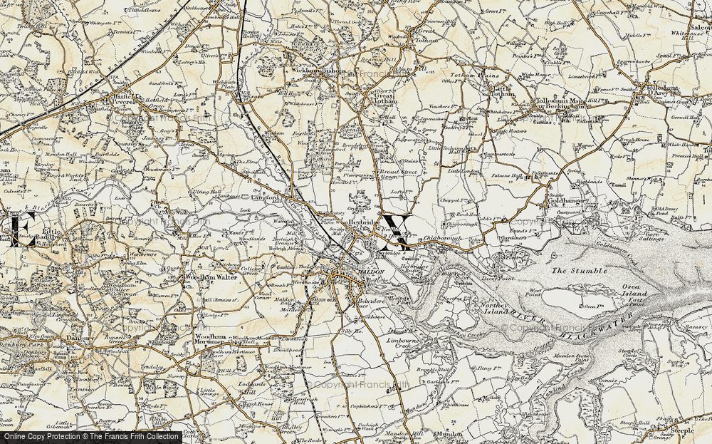 Old Map of Heybridge, 1898 in 1898