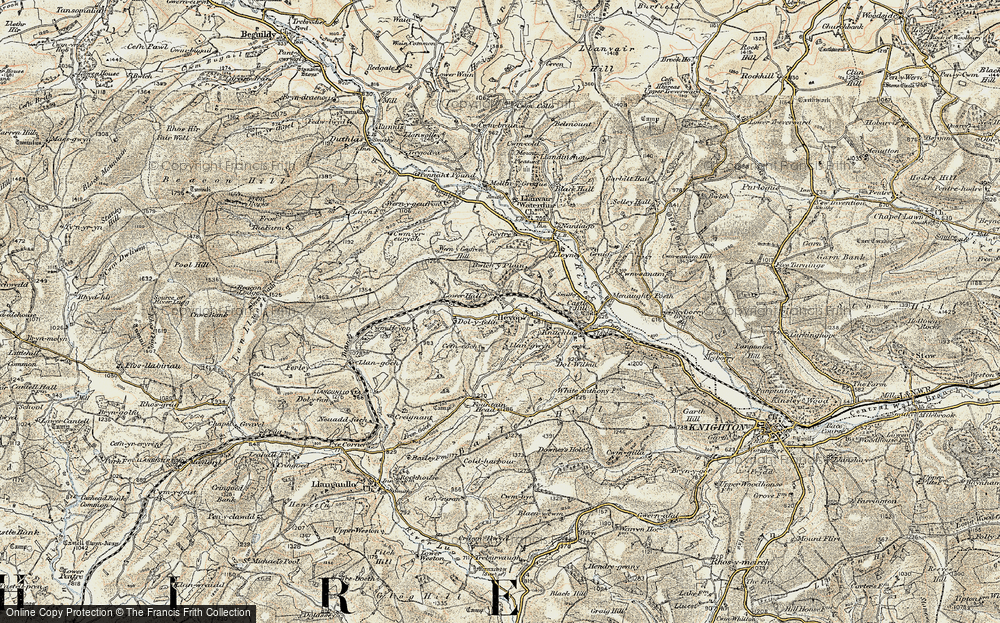 Old Map of Heyope, 1901-1903 in 1901-1903