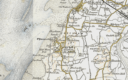 Old map of Heysham in 1903-1904