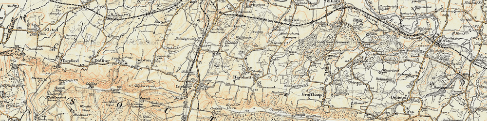 Old map of Heyshott Green in 1897-1900