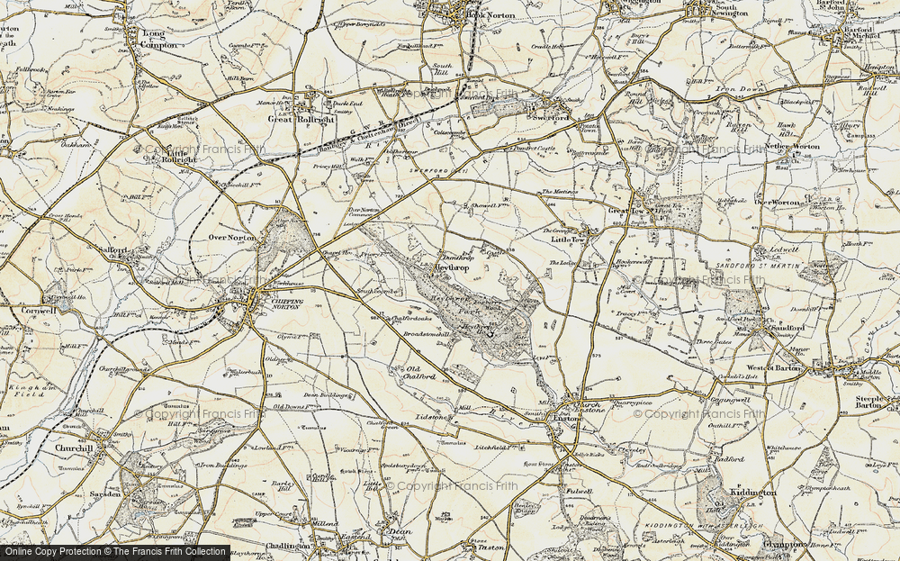 Old Map of Heythrop, 1898-1899 in 1898-1899