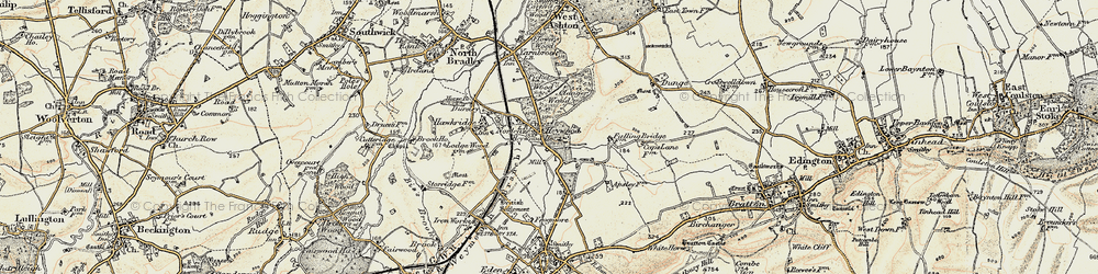 Old map of Heywood in 1898-1899