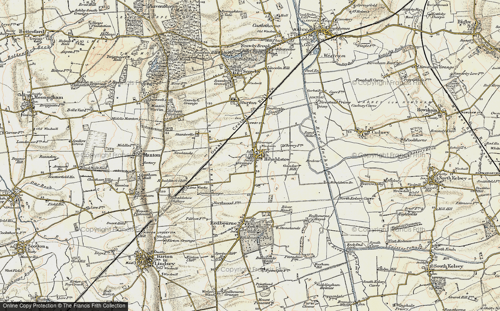 Old Map of Hibaldstow, 1903-1908 in 1903-1908
