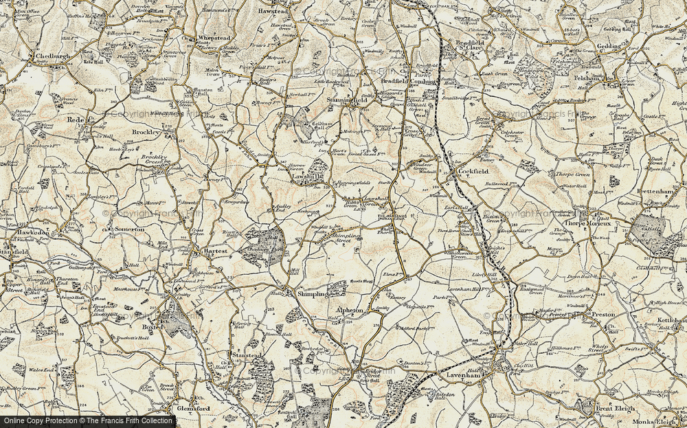 Old Map of Hibb's Green, 1899-1901 in 1899-1901