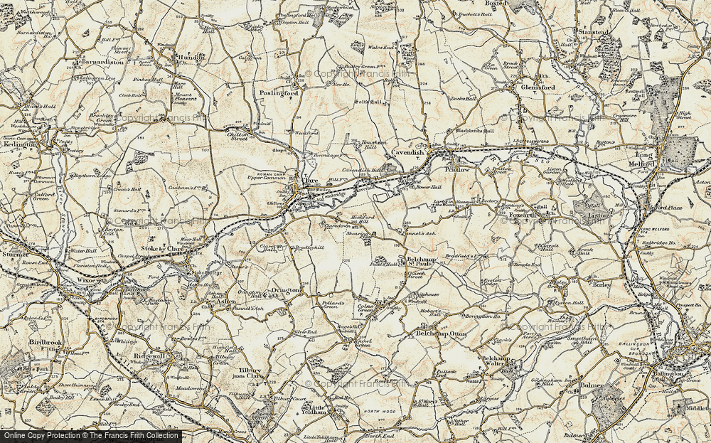 Old Map of Hickford Hill, 1898-1901 in 1898-1901