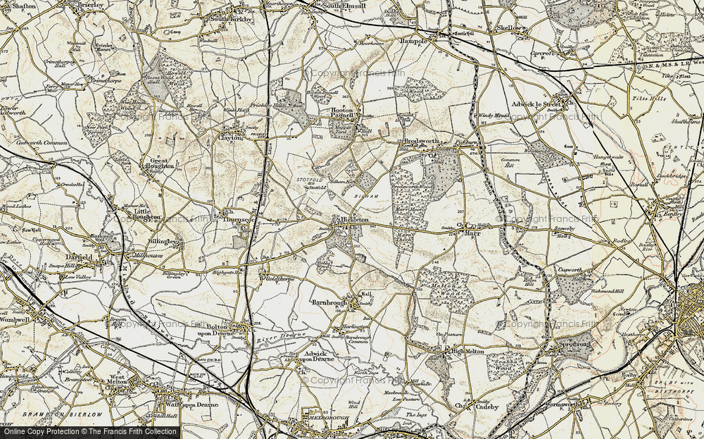 Old Map of Hickleton, 1903 in 1903