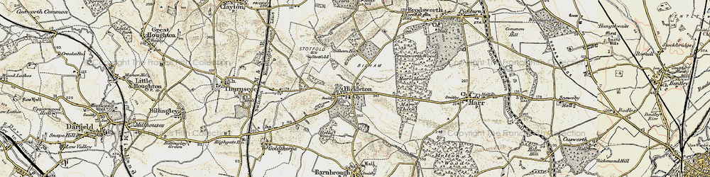 Old map of Hickleton in 1903