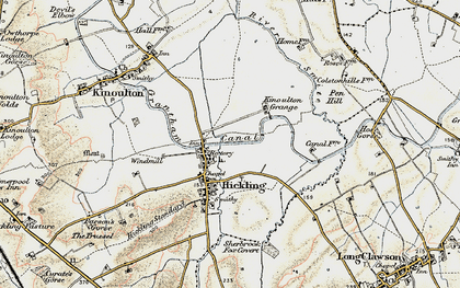 Old map of Hickling in 1902-1903