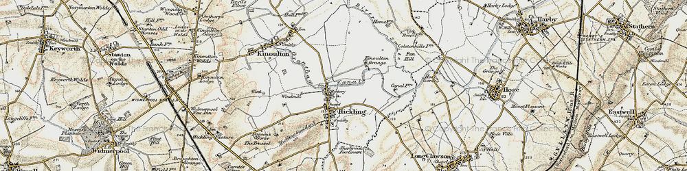 Old map of Hickling in 1902-1903