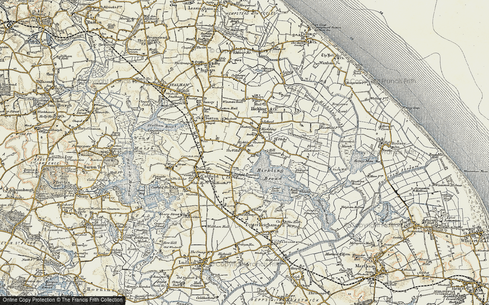 Old Map of Hickling Heath, 1901-1902 in 1901-1902