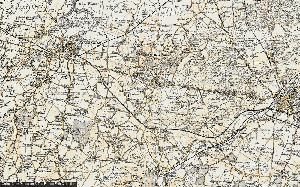 Old Map of Hickmans Green, 1897-1898 in 1897-1898