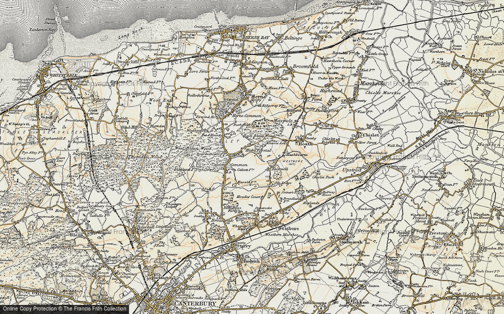 Old Map of Hicks Forstal, 1898-1899 in 1898-1899