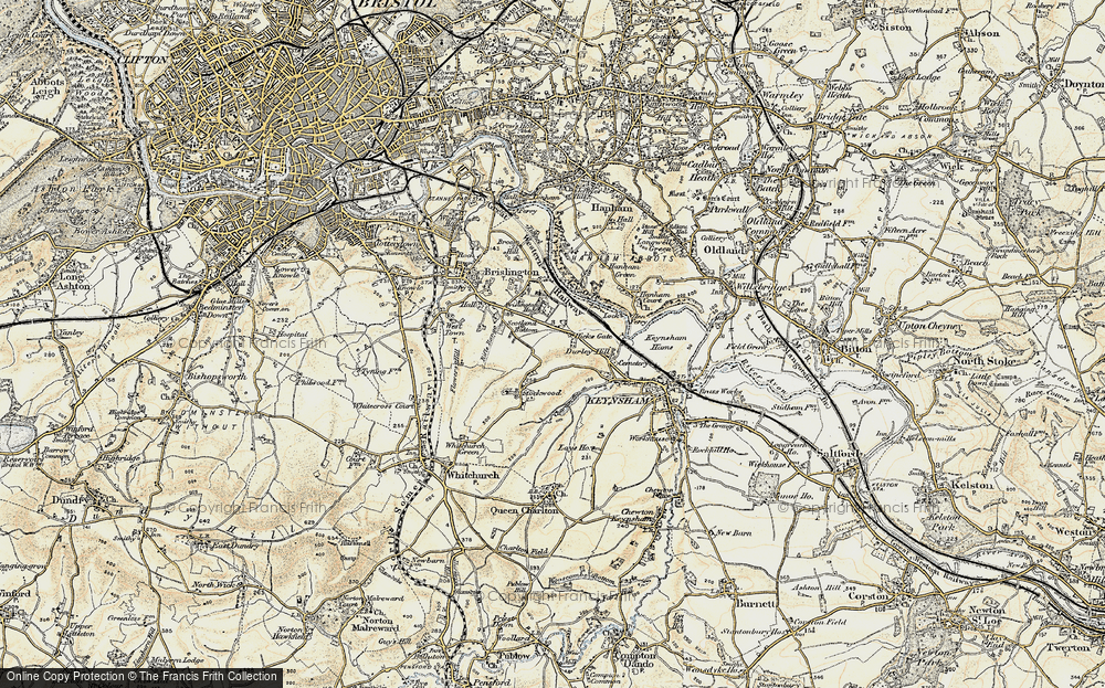Old Map of Hicks Gate, 1899 in 1899