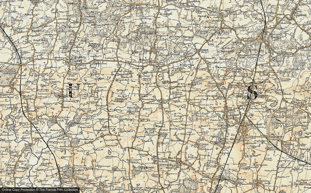 Old Map of Hickstead, 1898 in 1898