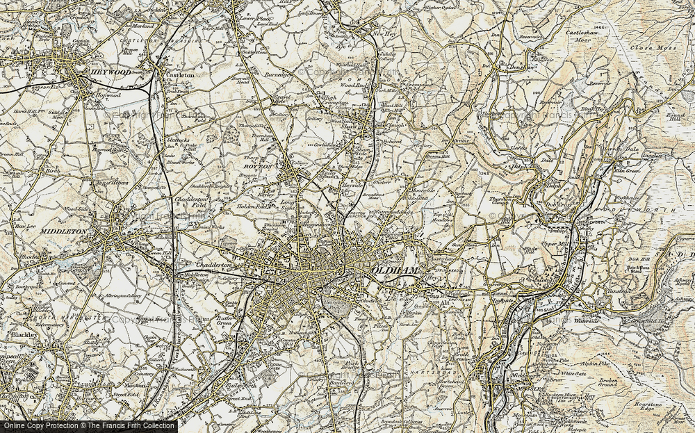 Old Map of Higginshaw, 1903 in 1903