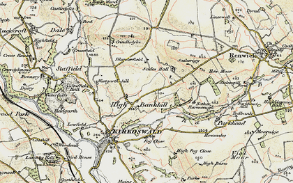 Old map of Blunderfield in 1901-1904