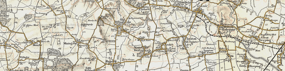 Old map of Wheelabout Wood in 1901-1903
