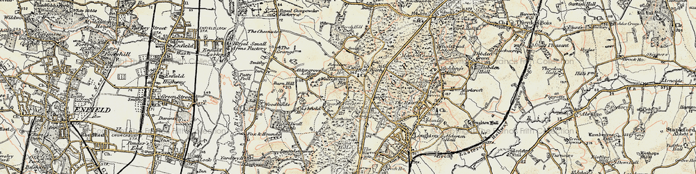 Old map of Whitehouse Plain in 1897-1898