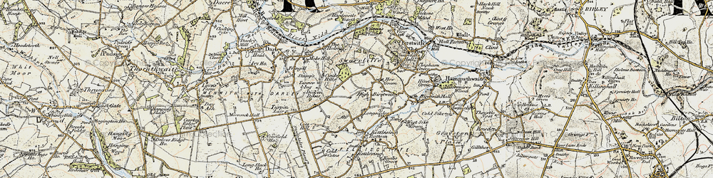 Old map of High Birstwith in 1903-1904