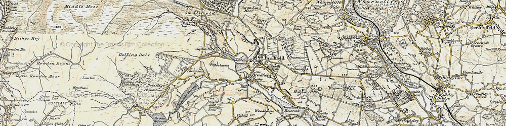 Old map of Agden Resr in 1903